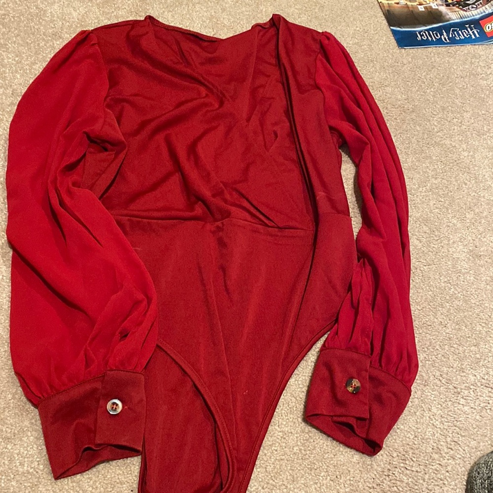 Red body suit